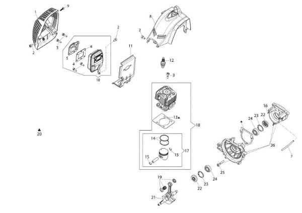 Motor BC 240 T (EURO 2) Desbrozadora