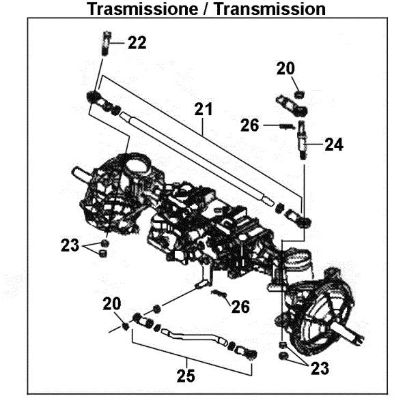 Transmisión eje anterior OM 106S/24H 4X4 France Cat.2013 Tractor