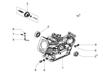 Carter motor MH 170 RKS (K700 H SN T210) Motoazada