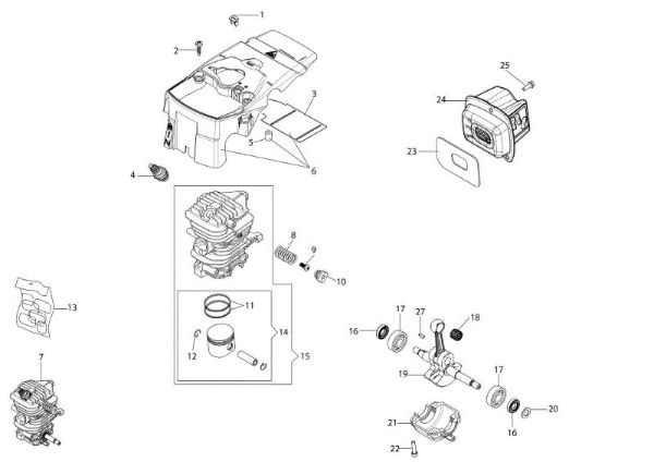 Motor GSH 400 (Euro 2) Motosierra