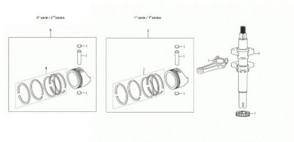 Ciguenal y piston GH 48 TK Cortacesped