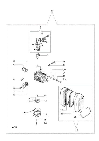 Carburador SHA14-12L SC 180 Carro pulverizador